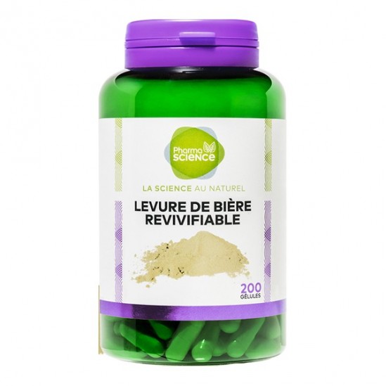 Pharmascience levure de bière revivifiable 200 gélules Pharmascience levure de bière revivifiable 200 gélules