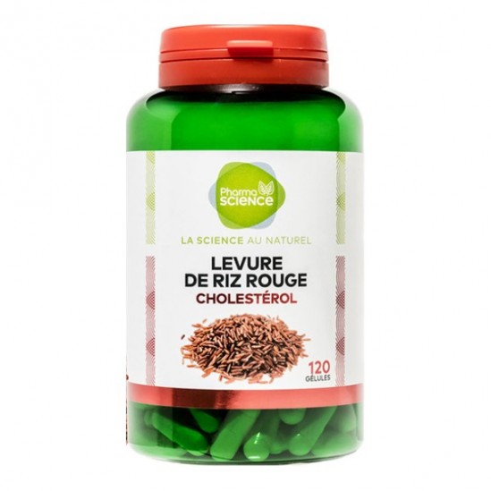 Pharmascience levure de riz rouge cholestérol 120 gélules Pharmascience levure de riz rouge cholestérol 120 gélules