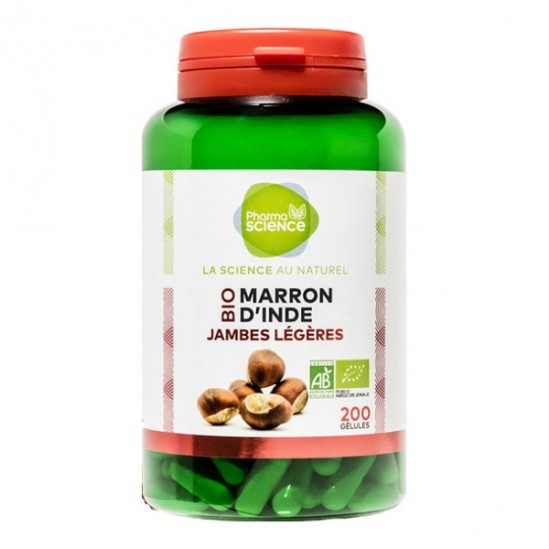 Pharmascience marron d'inde bio jambes légères 200 gélules Pharmascience marron d'inde bio jambes légères 200 gélules