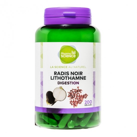 Pharmascience radis noir lithothamne digestion 200 gélules Pharmascience radis noir lithothamne digestion 200 gélules