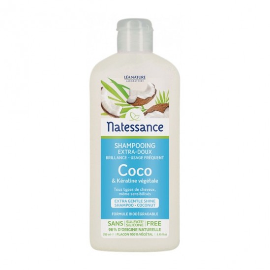 Natessance shampooing extra-doux coco 250ml Natessance shampooing extra-doux coco 250ml