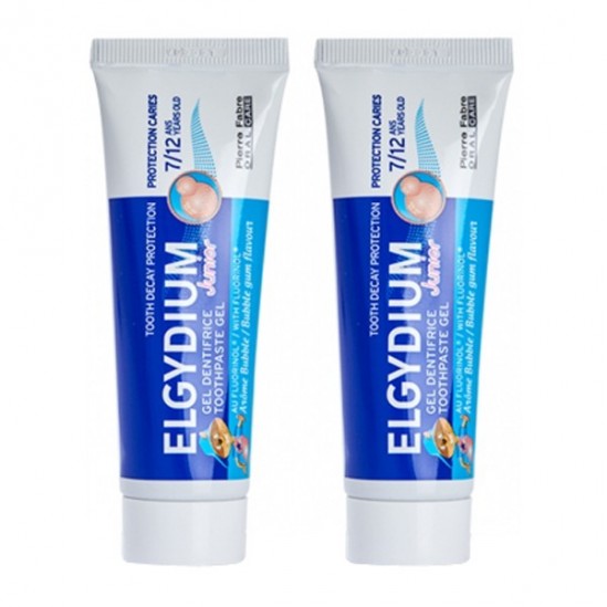 Elgydium junior gel dentifrice bubble gum 2x50ml Elgydium junior gel dentifrice bubble gum 2x50ml