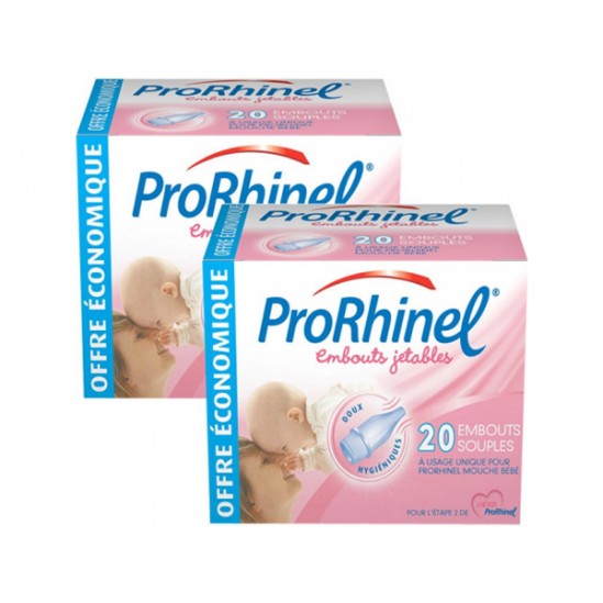 Prorhinel Embouts nasales jetables x20 lot2 Prorhinel Embouts nasales jetables x20 lot2