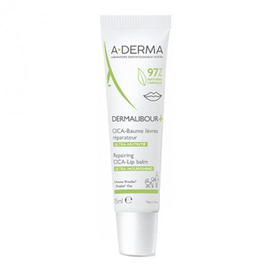 A-derma dermalibour + cica-baume lèvres réparateur 15ml A-derma dermalibour + cica-baume lèvres réparateur 15ml