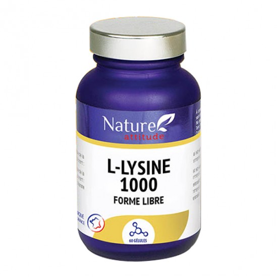 Nature attitude l-lysine 1000 forme libre 60 gélules Nature attitude l-lysine 1000 forme libre 60 gélules