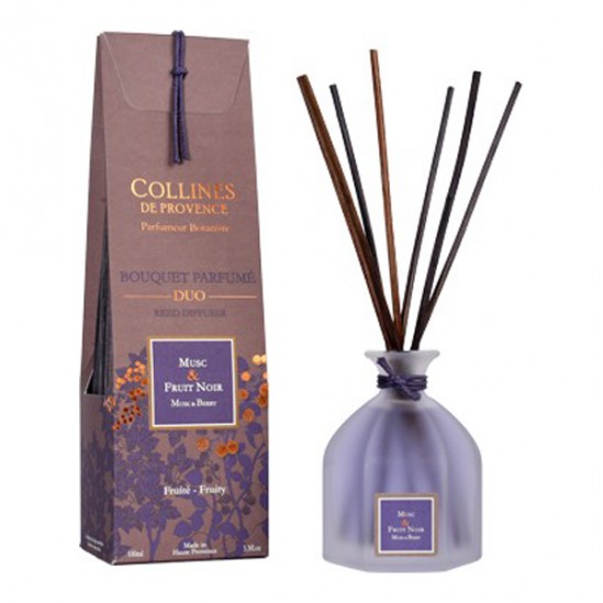 Collines de Provence bouquet parfumé duo musc & fruit noir 100ml Collines de Provence bouquet parfumé duo musc & fruit noir 100ml