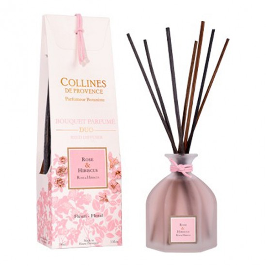Collines de provence bouquet parfumé duo rose & hibiscus 100ml Collines de provence bouquet parfumé duo rose & hibiscus 100ml