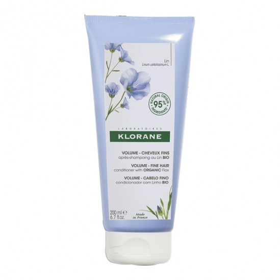 Klorane volume cheveux fins après shampoing au lin bio 200ml Klorane volume cheveux fins après shampoing au lin bio 200ml