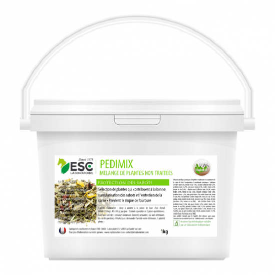 Esc laboratoire pedimix circulation sanguine sabot du cheval 1kg Esc laboratoire pedimix circulation sanguine sabot du cheval 1kg