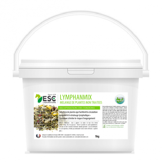 Esc laboratoire lymphanmix récuparation des tendons cheval 1kg Esc laboratoire lymphanmix récuparation des tendons cheval 1kg