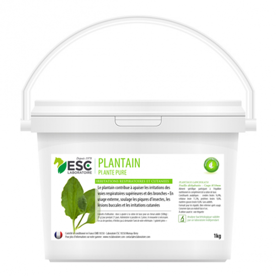 Esc laboratoire plantain irritation respiratoires et cutanées 1kg Esc laboratoire plantain irritation respiratoires et cutanées 1kg