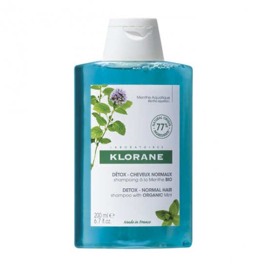 Klorane shampoing à la menthe bio détox 200ml Klorane shampoing à la menthe bio détox 200ml