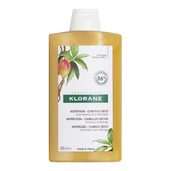 Klorane shampoing mangue nutrition cheveux secs 400ml Klorane shampoing mangue nutrition cheveux secs 400ml
