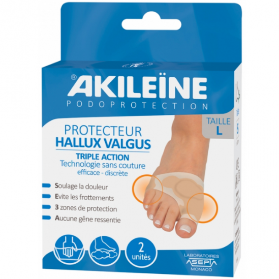 Protecteur hallux valgus triple action taille L 2 unités Protecteur hallux valgus triple action taille L 2 unités