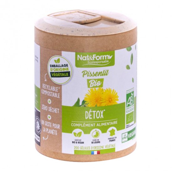 Nat&form pissenlit bio format éco 200 gélules Nat&form pissenlit bio format éco 200 gélules