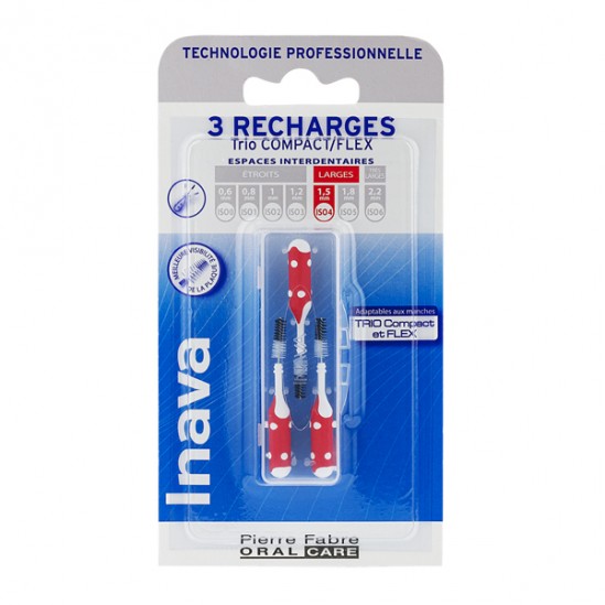 Pierre fabre inava 3 recharges trio compact brossette ISO4