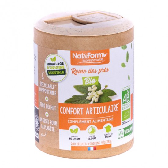 Nat&form reine des prés bio format éco 200 gélules Nat&form reine des prés bio format éco 200 gélules
