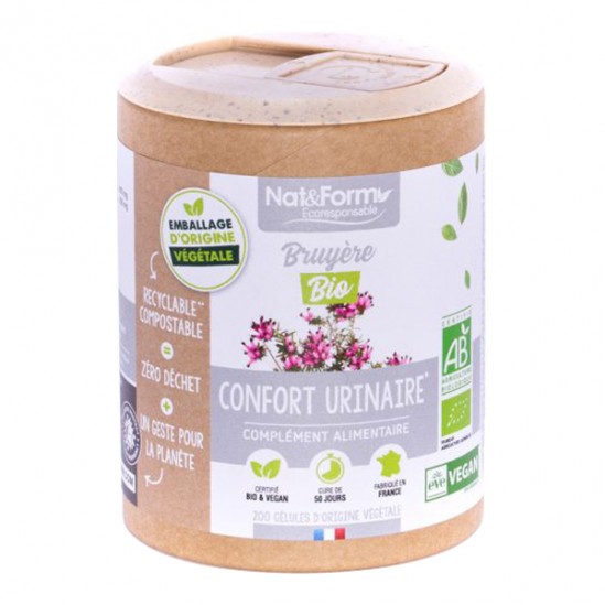Nat&form bruyère bio confort urinaire 200 gélules Nat&form bruyère bio confort urinaire 200 gélules