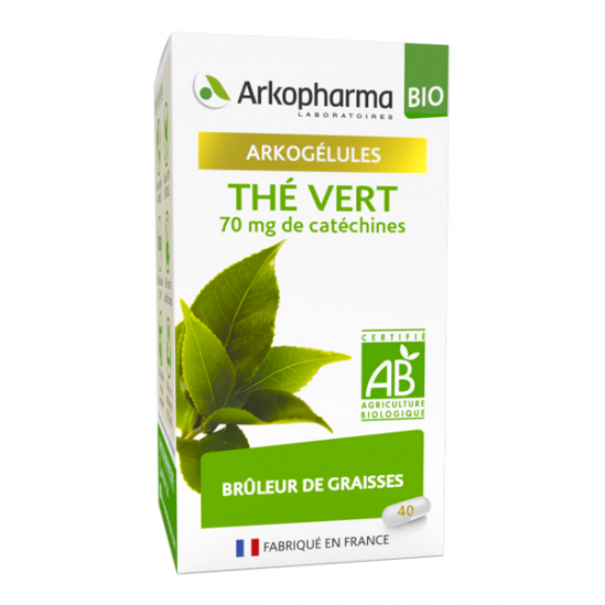 Arkopharma arkogélules thé vert bio 40 gélules Arkopharma arkogélules thé vert bio 40 gélules