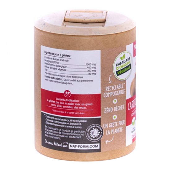 Nat&form ail noir bio écoresponsable 200 gélules Nat&form ail noir bio écoresponsable 200 gélules