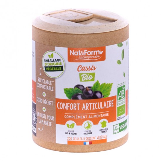 Nat&form cassis bio écoresponsable 200 gélules