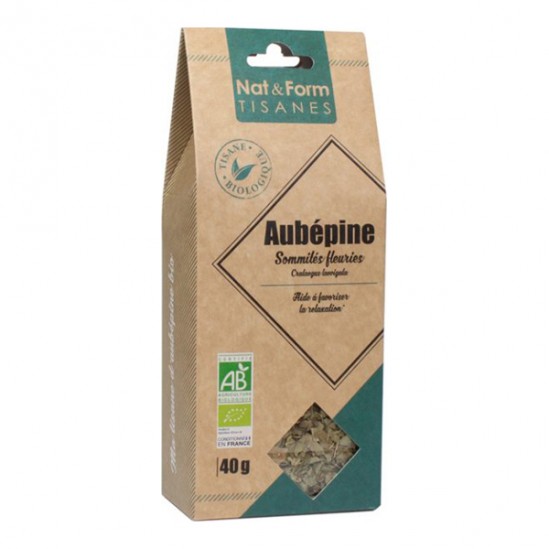 Nat&form tisanes aubépine bio 40g Nat&form tisanes aubépine bio 40g