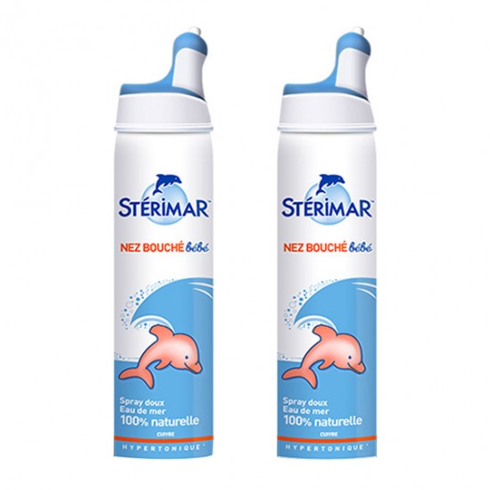 Stérimar nez bouché bébé cuivre hypertonique lot de 2x100ml