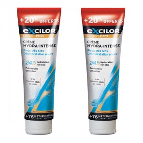 Excilor soin des pieds crème hydra-intense lot de 2x125ml