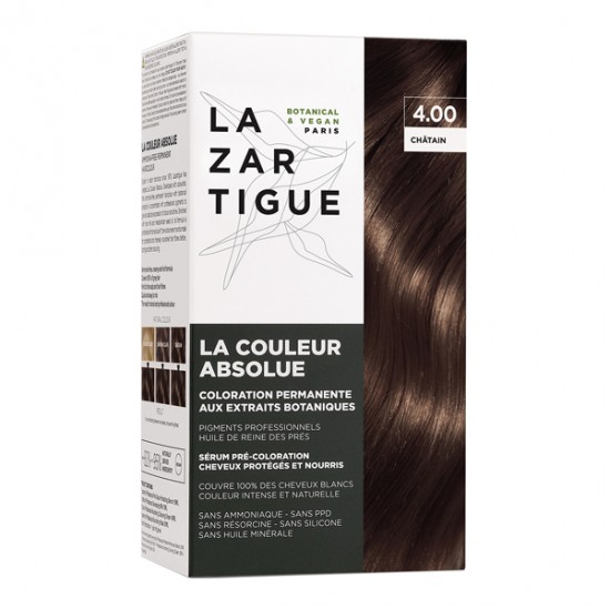 Lazartigue la couleur absolue kit 4.00 châtain chocolat Lazartigue la couleur absolue kit 4.00 châtain chocolat