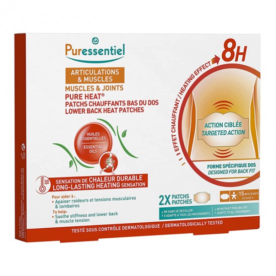 Puressentiel patch chauffant bas du dos articulations et muscles x2 Puressentiel patch chauffant bas du dos articulations et muscles x2