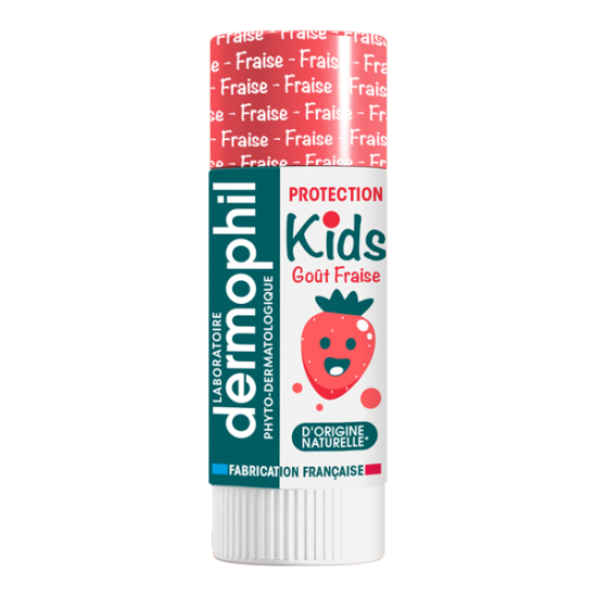 Dermophil stick lèvres kids fraise 4g Dermophil stick lèvres kids fraise 4g