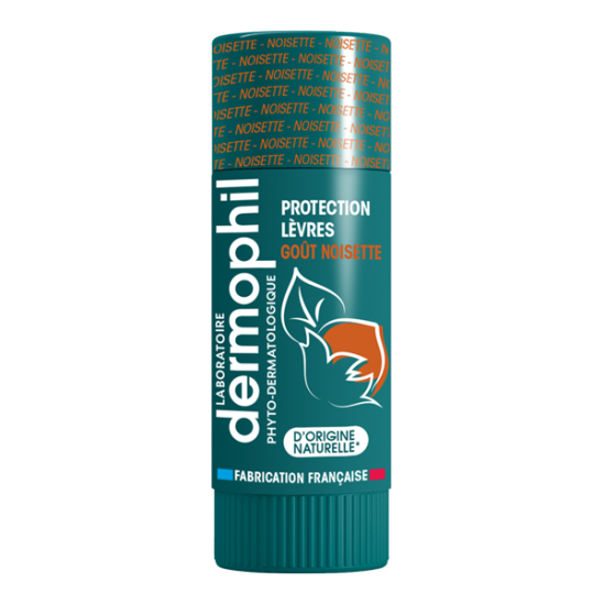 Dermophil stick lèvres bio protection goût noisette 4g Dermophil stick lèvres bio protection goût noisette 4g