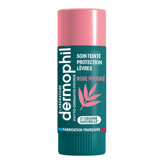 Dermophil stick lèvres soin teinté rose poudré 4g Dermophil stick lèvres soin teinté rose poudré 4g