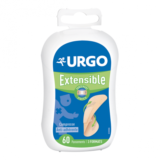 Urgo extensible 60 pansements 3 formats Urgo extensible 60 pansements 3 formats