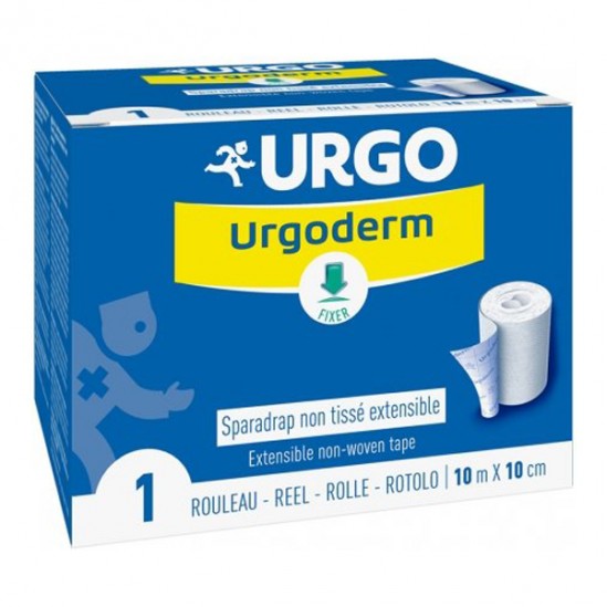 Urgo urgoderm sparadrap non tissé extensible 10m x 10cm Urgo urgoderm sparadrap non tissé extensible 10m x 10cm