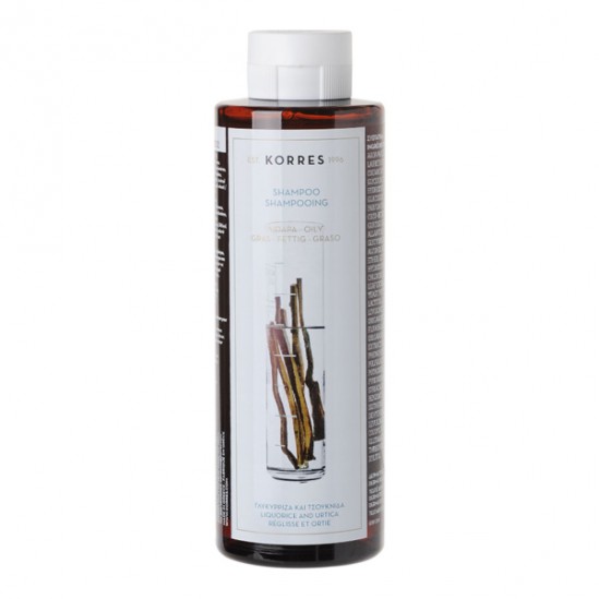 Korres shampooing purifiant réglisse & ortie 250ml Korres shampooing purifiant réglisse & ortie 250ml