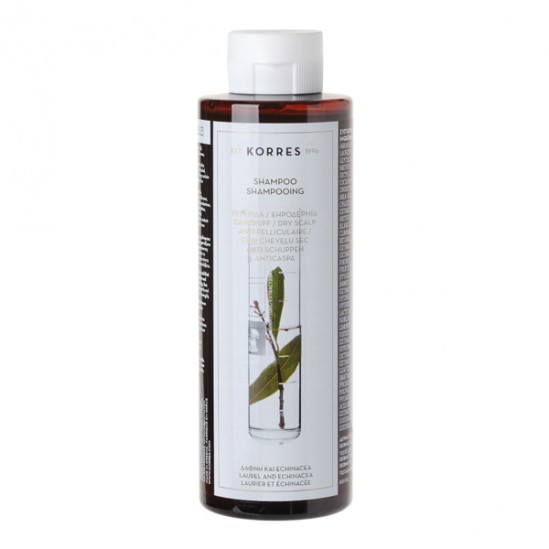 Korres shampooing antipelliculaire laurier & échinacée 250ml Korres shampooing antipelliculaire laurier & échinacée 250ml