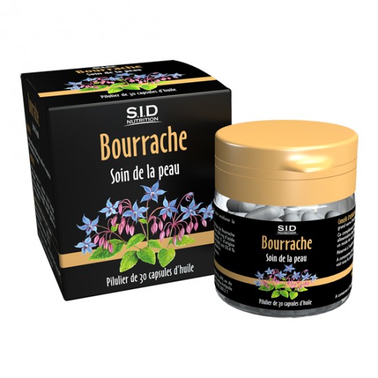 Sidn bourrache soin de la peau 30 capsules Sidn bourrache soin de la peau 30 capsules