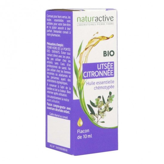 Naturactive litsée citronnée huile essentielle bio flacon 10ml Naturactive litsée citronnée huile essentielle bio flacon 10ml