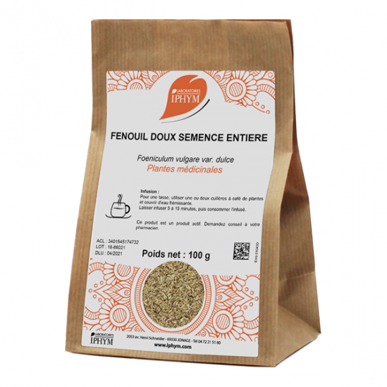 Iphym fenouil doux semence entière 100g Iphym fenouil doux semence entière 100g