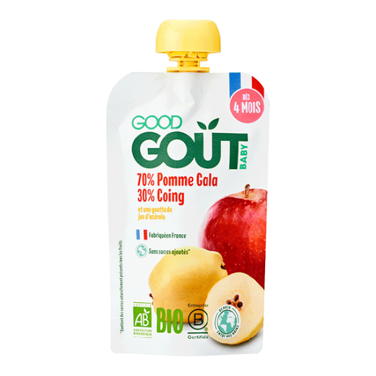 Good goût bébé pomme coing 120g Good goût bébé pomme coing 120g