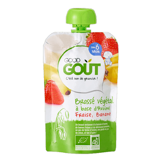Dodie good gout bébé brassé végétal avoine fraise banane 90g Dodie good gout bébé brassé végétal avoine fraise banane 90g