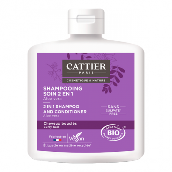 Cattier shampooing soin 2 en 1 aloe vera 250ml Cattier shampooing soin 2 en 1 aloe vera 250ml