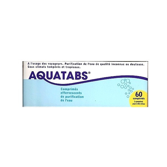 Aquatabs purification de l'eau 60 comprimés