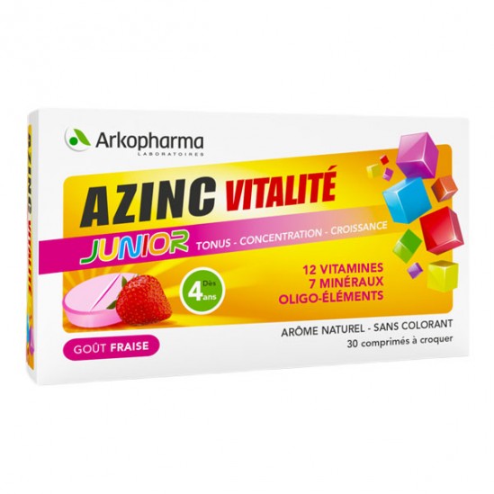 Arkopharma azinc vitalité junior gout fraise 30 capsules Arkopharma azinc vitalité junior gout fraise 30 capsules