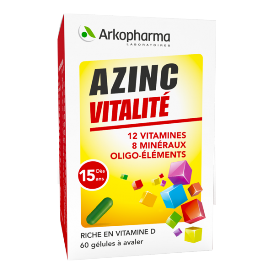 Arkopharma Azinc forme et vitalité 60 gélules Arkopharma Azinc forme et vitalité 60 gélules