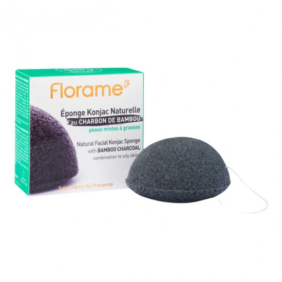 Florame éponge konjac naturelle au charbon de bambou Florame éponge konjac naturelle au charbon de bambou