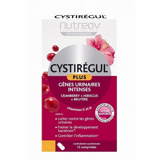 Physcience Cystiregul Plus Confort urinaire et féminité 15 comprimés