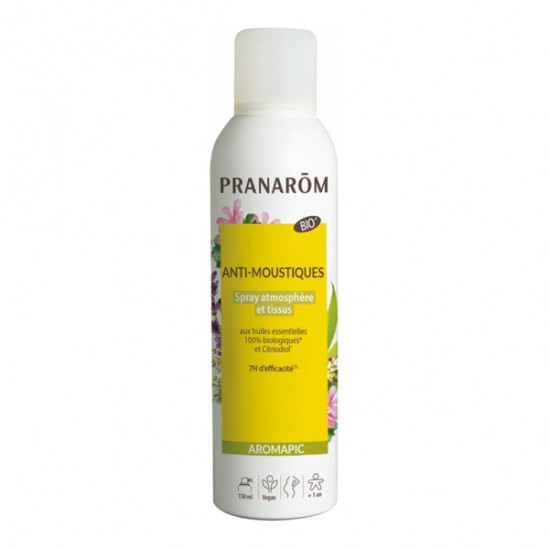 Pranarôm aromapic spray atmosphère et tissus anti-moustiques bio 150ml Pranarôm aromapic spray atmosphère et tissus anti-moustiques bio 150ml