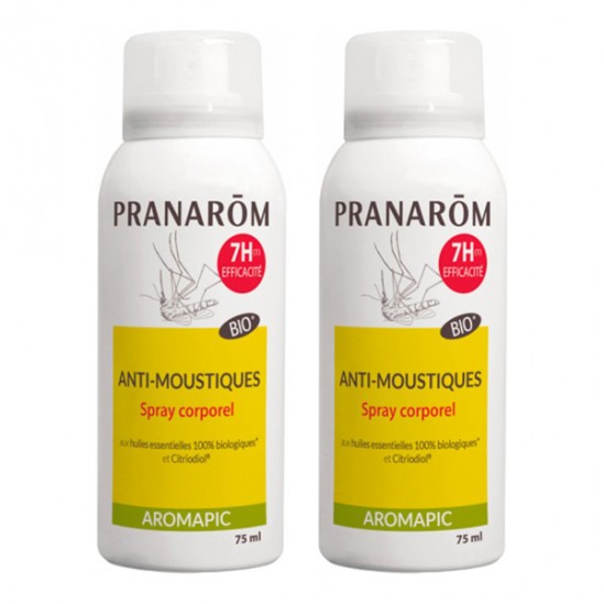 Pranarôm aromapic spray corporel anti-moustiques bio lot de 2 x 75ml Pranarôm aromapic spray corporel anti-moustiques bio lot de 2 x 75ml